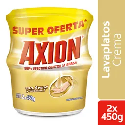 Lavaplatos en Crema Axion Avena y Vitamina E 450 g x 2