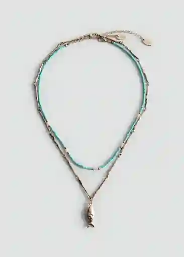 Collar Tessa Oro Talla 99 Mujer Mango