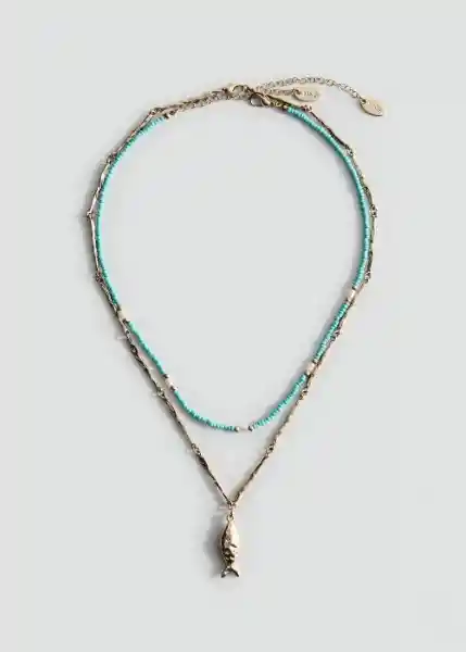Collar Tessa Oro Talla 99 Mujer Mango