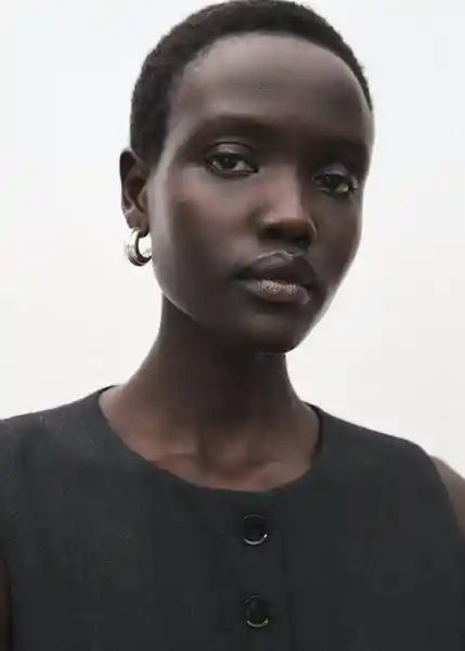 Chaleco Daisy Gris Talla S Mujer Mango