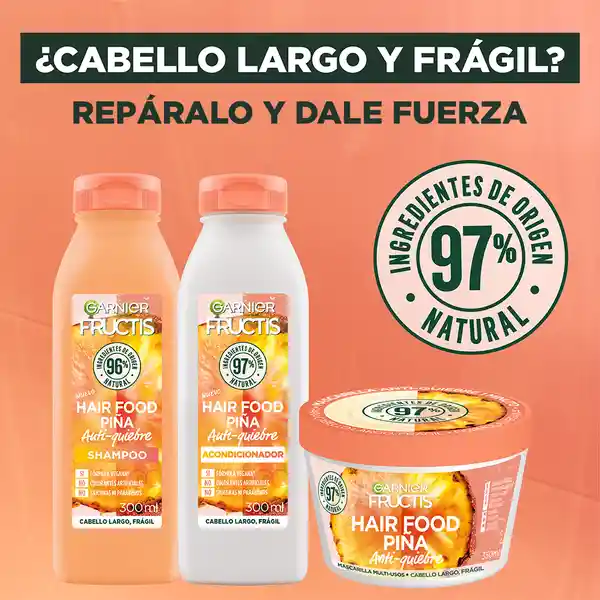 Shampoo Garnier Fructis Hair Food Piña Antiquiebre