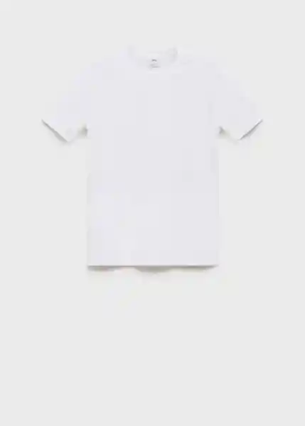 Camiseta Strech Blanco Talla L Hombre Mango