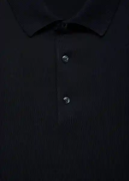 Camiseta Polo Arraona Azul Noche Talla M Hombre Mango