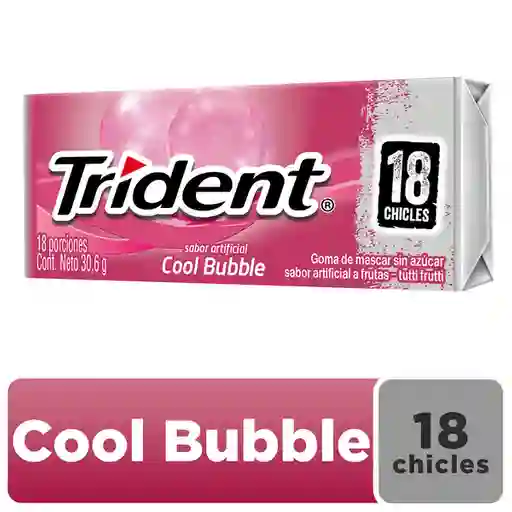 Trident Chicle con Sabor a Tutti Frutti Cool Bubble