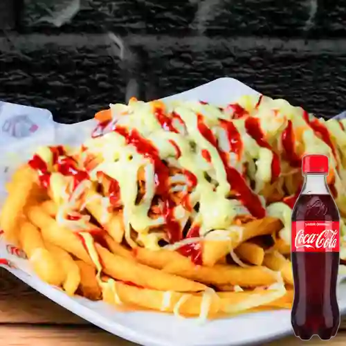 Combo Salchipapa Mixta +Cocacola Orig 440 ml