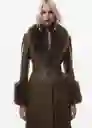 Abrigo Fernanda Khaki Talla L Mujer Mango