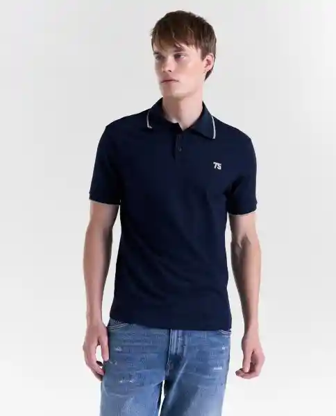 Polo Hombre Azul Talla L 809G083_AZU194023 Americanino