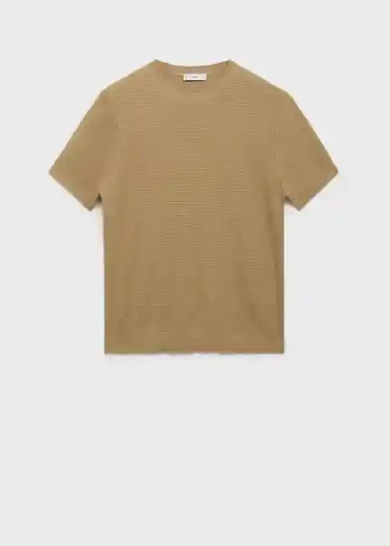 Camiseta Tricot Fluid Beige Talla M Hombre Mango