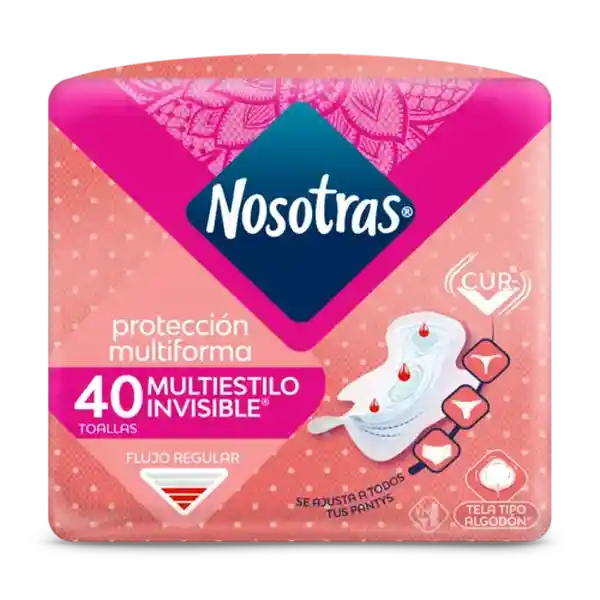 Nosotras Toalla Higiénica Invisible Multiestilo