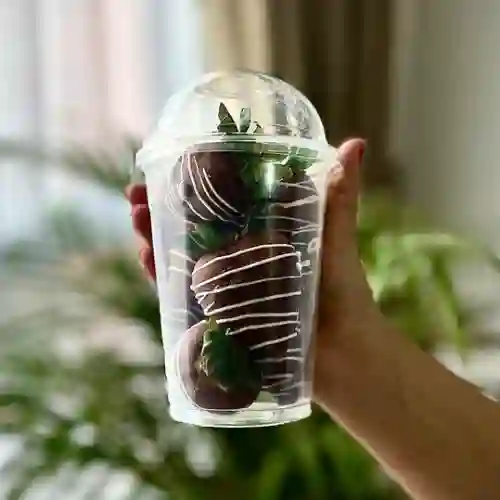 Vasito de Fresas con Chocolate