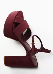 Sandalias Cru Vino Talla 39 Mujer Mango