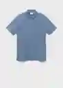 Camiseta Polo Rea Azul Talla M Hombre Mango
