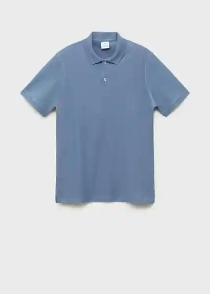 Camiseta Polo Rea Azul Talla M Hombre Mango