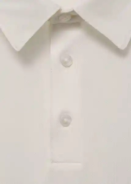 Camiseta Polo Ezequi Offwhite Talla L Hombre Mango