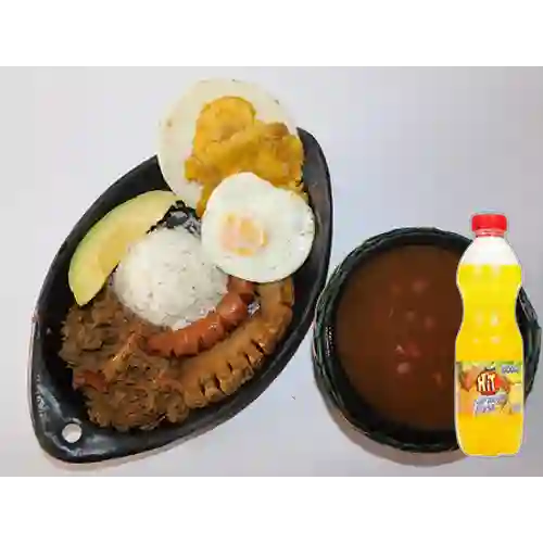 Combo Bandeja Paisa + Hit Naranja Piña 500 ml