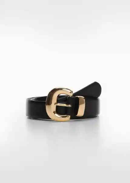 Cinturón Apen Negro Talla M Mujer Mango