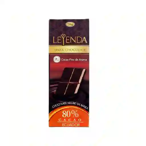 Leyenda Barra de Chocolate Negro 80 %