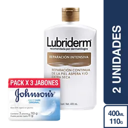 Combo Lubriderm Reparacion Intensiva 400 mL + Jabon Original