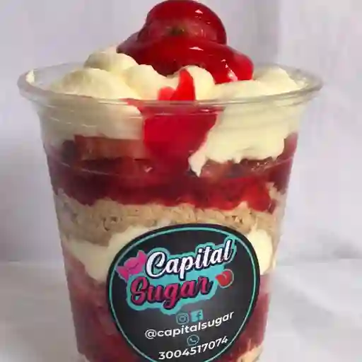 Vaso de Cheesecake Fresa