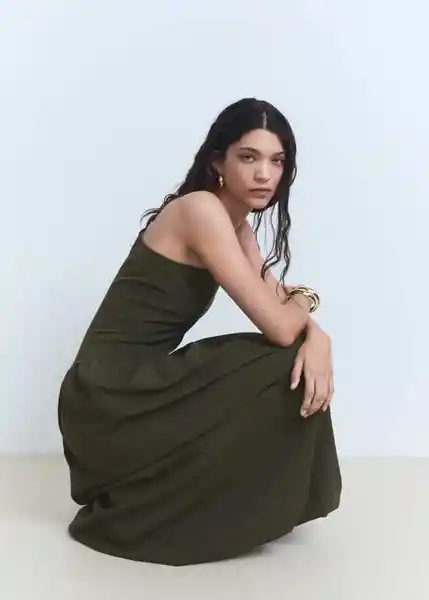 Vestido Pelican Khaki Talla XS Mujer Mango