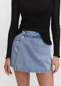 Short Skort Tejano Medio Talla L Mujer Mango