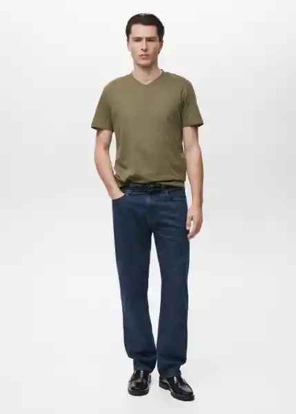 Camiseta Chelsea Oliva Talla M Hombre Mango