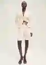 Bermuda Turnip Crudo Talla 36 Mujer Mango