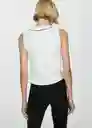 Top Verto Crudo Talla M Mujer Mango