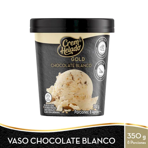 Crem Helado Helado Gold Sabor a Chocolate Blanco con Almendras