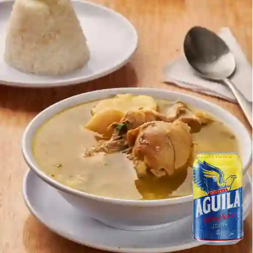 Combo Sopa de Pollo + Aguila Orig Lta 330ml