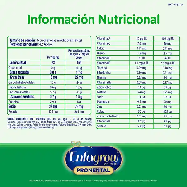Alimento Lácteo Enfagrow Premium Promental Preescolar 2 Kg