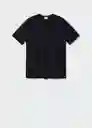 Camiseta Julian Negro Talla XXL Hombre Mango