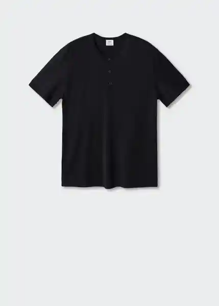 Camiseta Julian Negro Talla XXL Hombre Mango