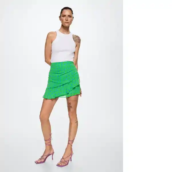 Falda Thalia Verde Talla M Mujer Mango