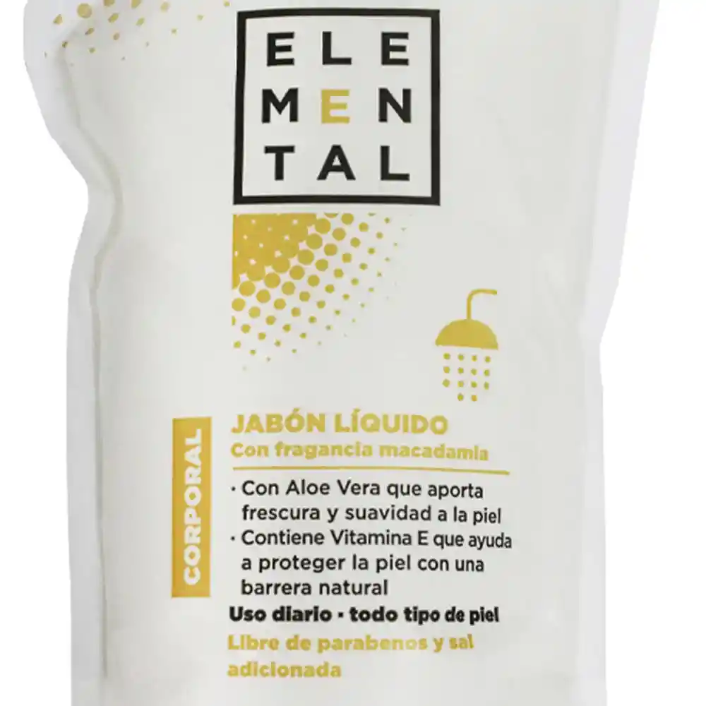 Elemental Jabón Corporal Líquido Macadamia