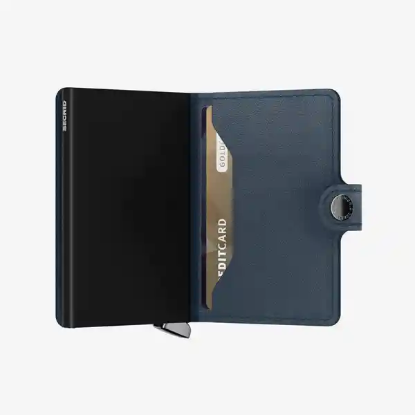 Secrid Billetera Mini Premium Con Protección Rfid Emboss Azul