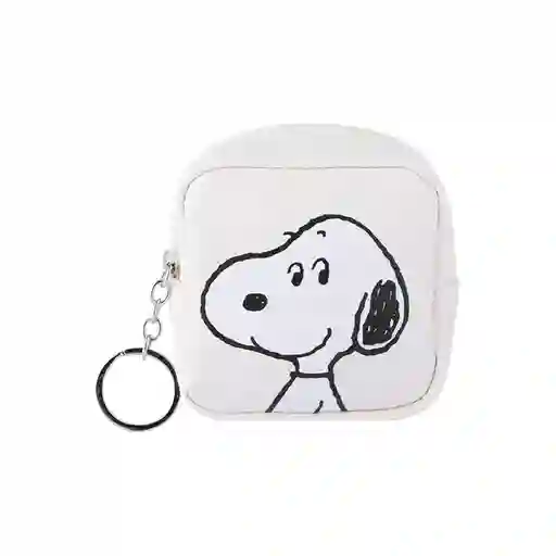 Monedero Cuadrado Snoopy Serie Snoopy Blanco Miniso