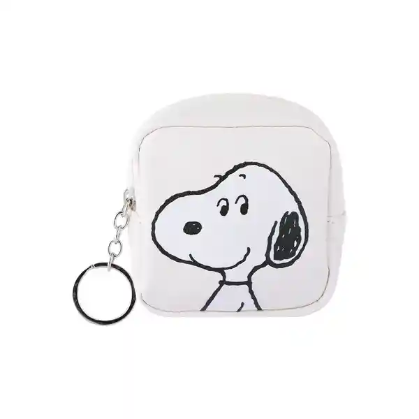 Monedero Cuadrado Snoopy Serie Snoopy Blanco Miniso