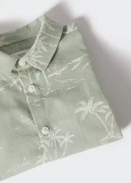 Camisa Mawi Verde Pastel Talla 66 Niños Mango