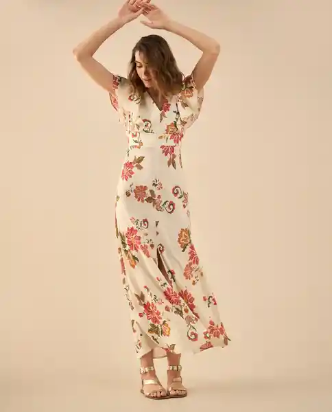 Vestido Crudo Nardo Claro Talla L 492G002 Esprit