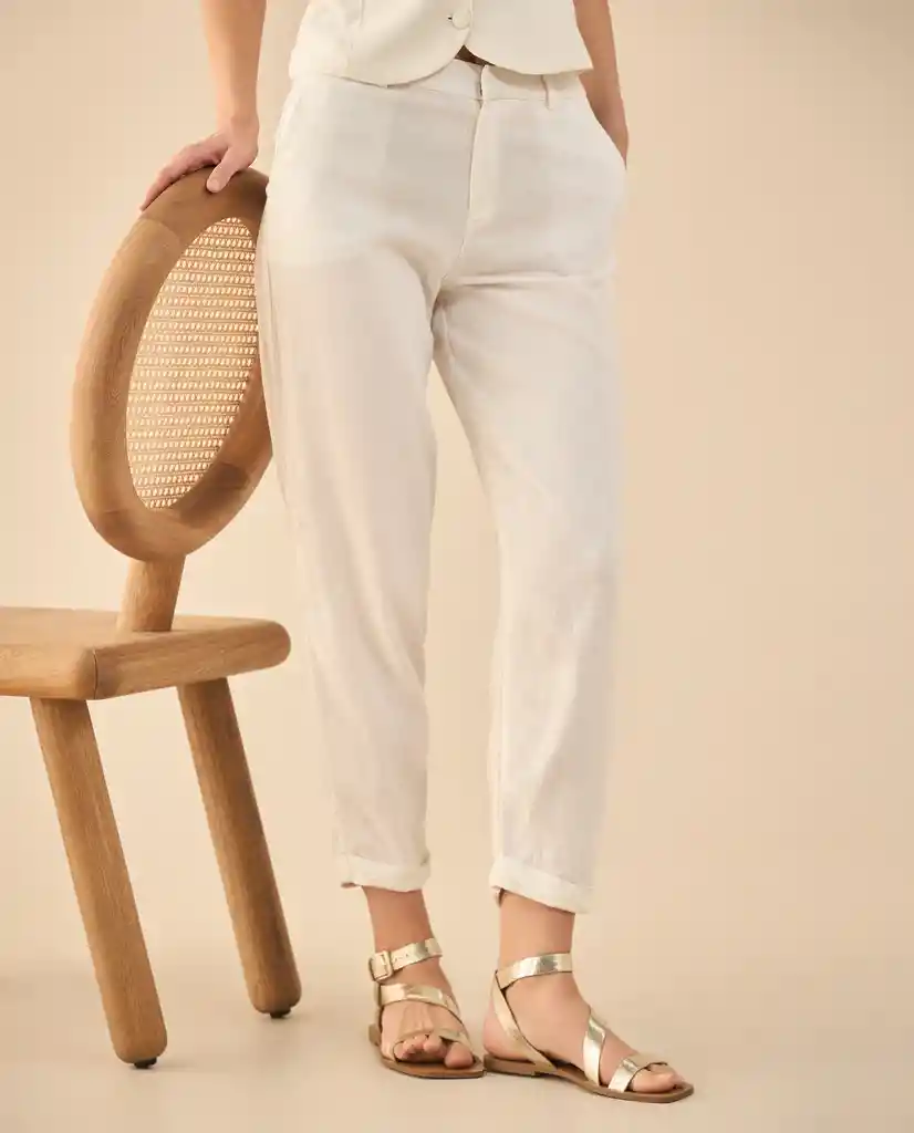 Pantalón Blanco Celaje Claro Talla 8 632G010 Esprit
