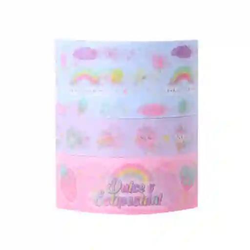 Set de Cinta Adhesiva Serie Mis Pastelitos Rollos Miniso