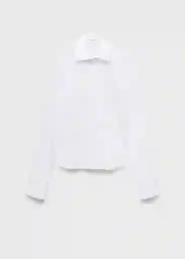 Camisa Partenop Blanco Talla M Mujer Mango