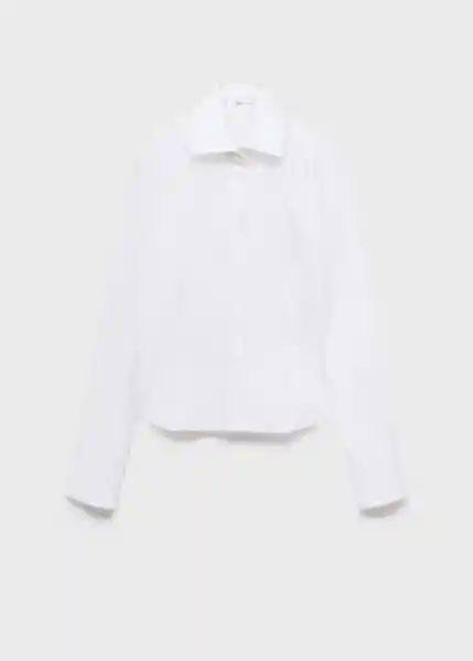 Camisa Partenop Blanco Talla M Mujer Mango