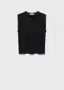 Camiseta Viri Negro Talla S Mujer Mango