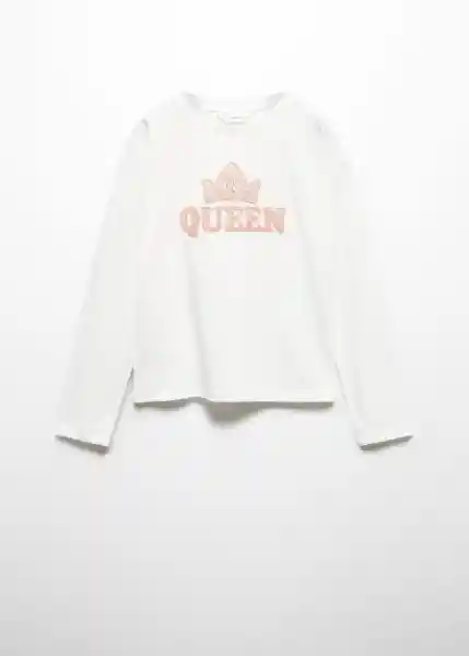 Camiseta Queen Off White Talla 08 Niña Mango