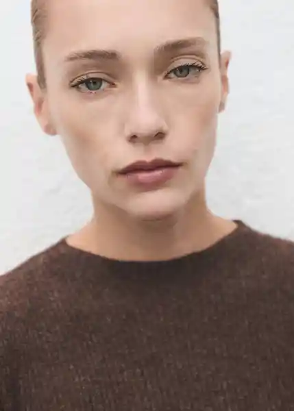 Saco Jersey Agustina Chocolate Talla S Mujer Mango