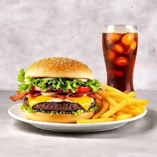 Hamburguesa de la Casa en Combo