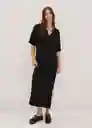 Vestido Alto Negro Talla 24 Mujer Mango