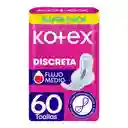 Toallas Higiénicas Femeninas Kotex Discreta 60 Und